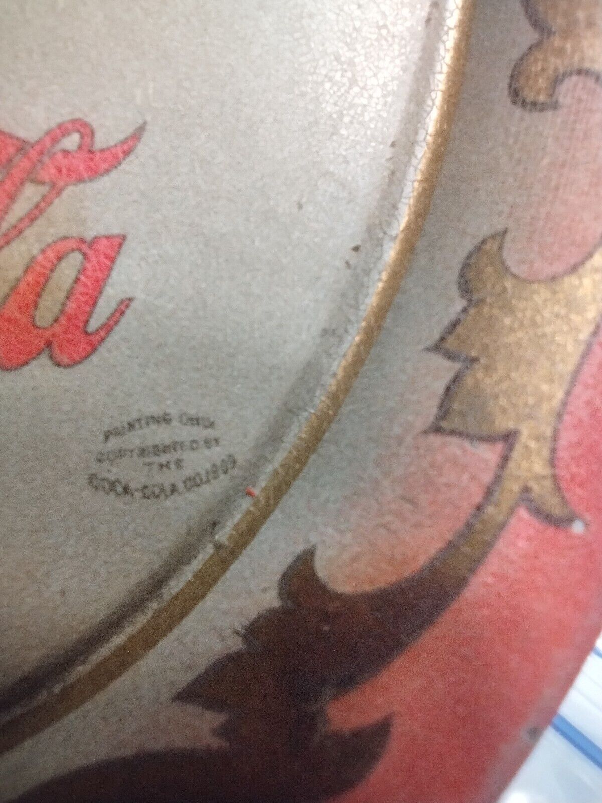 Antique Coca-Cola Girl Penny Tray, Early 1900s