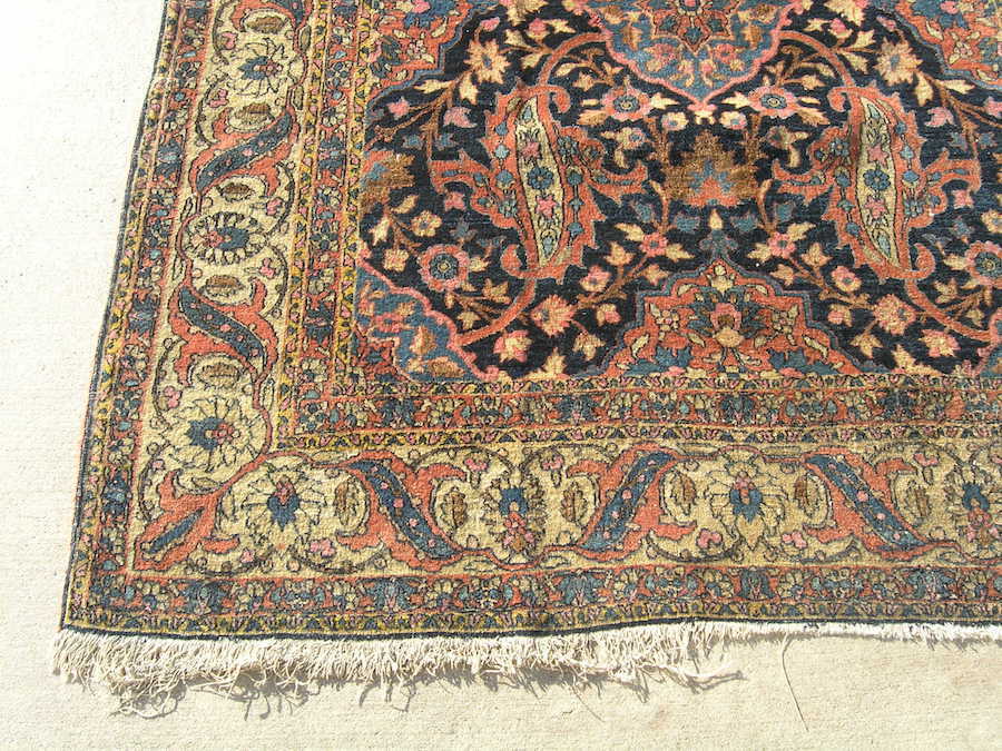 1800s Isfahan Ahmad Agha Oriental Rug 54x88