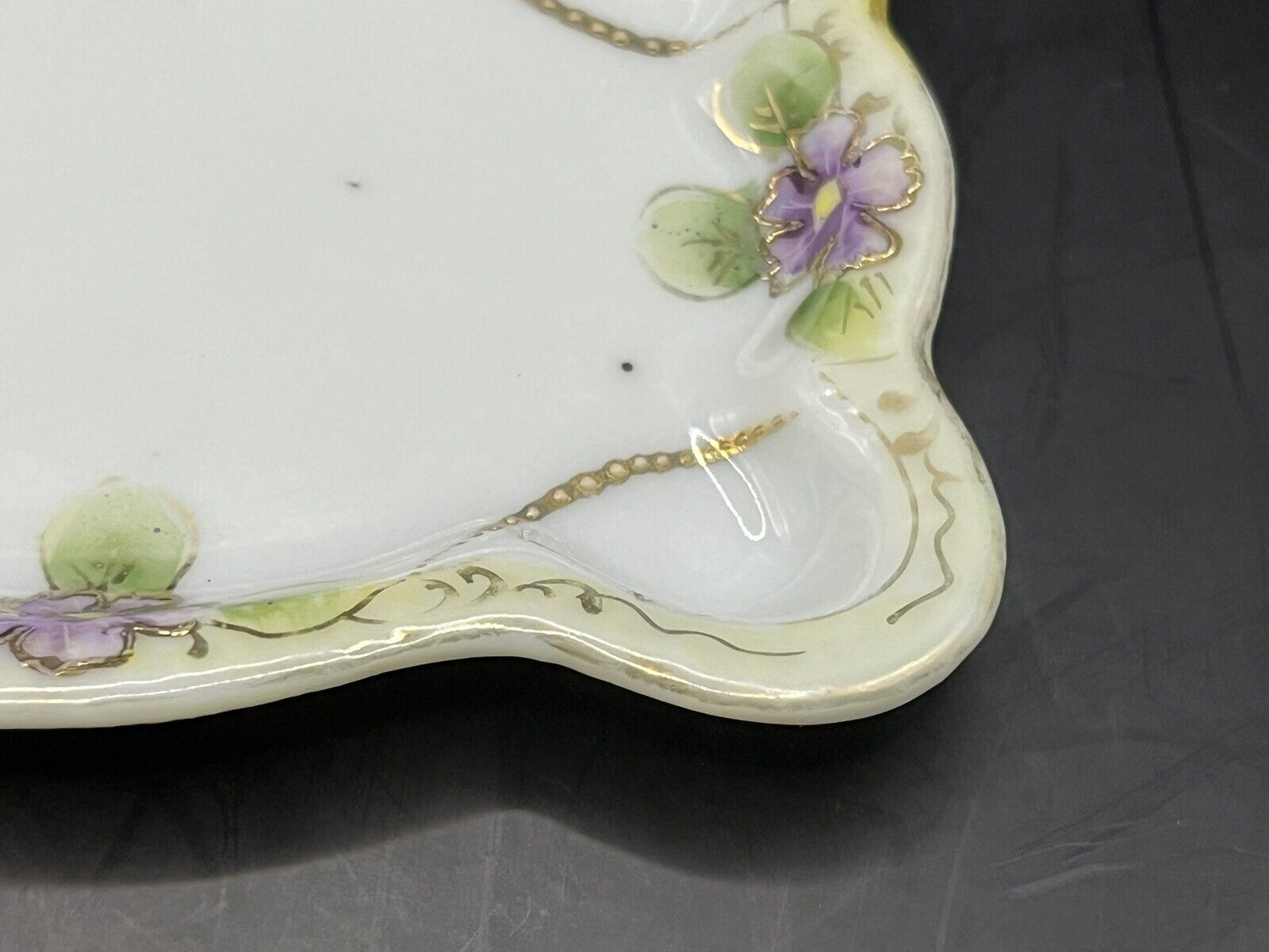 Nippon Hand-Painted Rectangular Trinket Tray