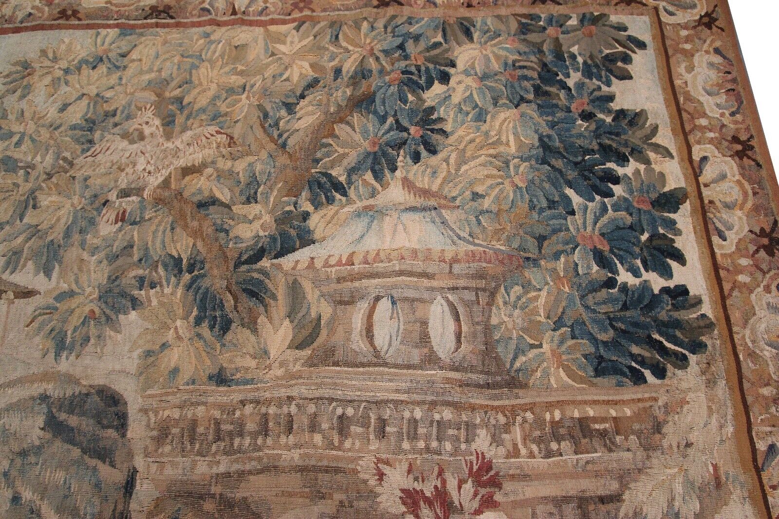 Vintage 18th Century Handwoven Flemish Tapestry 8x12