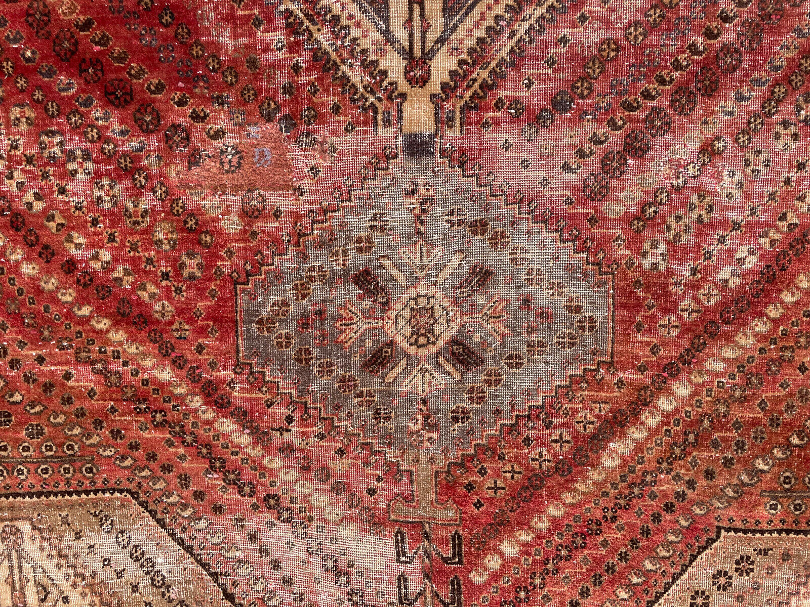 Hand-Knotted Antique 6x9 Wool Oriental Rug