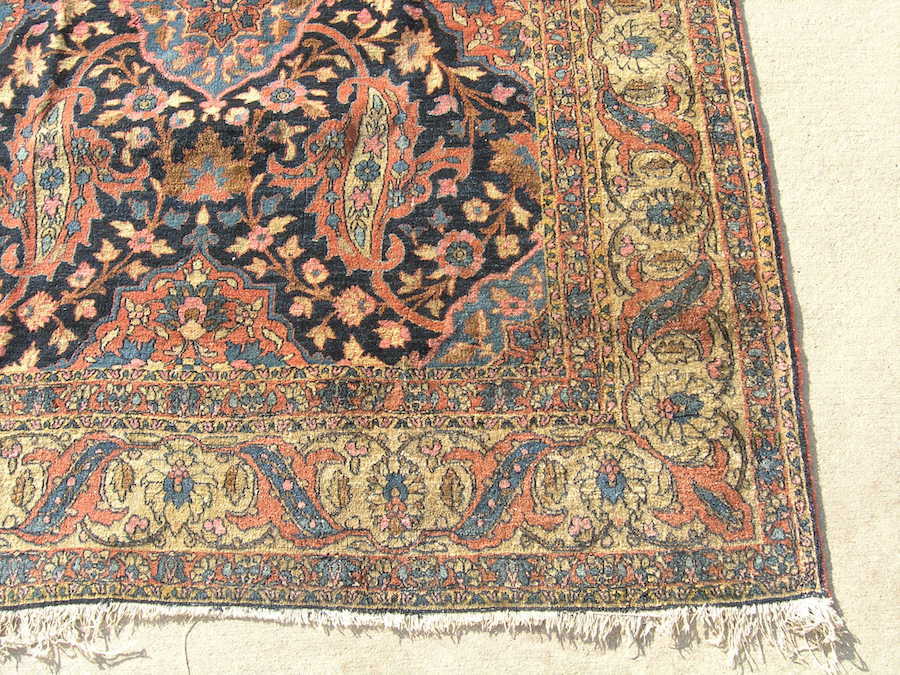 1800s Isfahan Ahmad Agha Oriental Rug 54x88