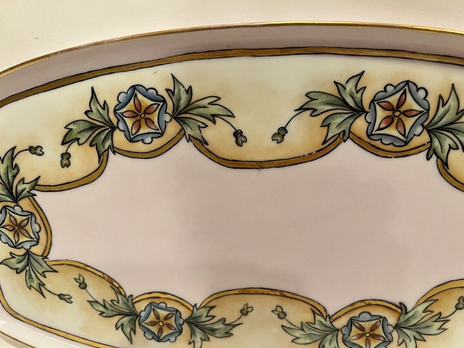 Antique 1900s Bavarian Floral Vanity Tray