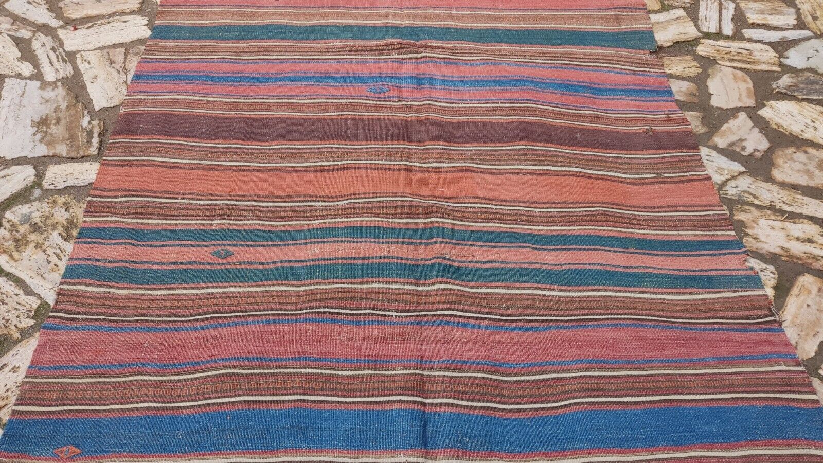 Handmade 18th Century Anatolian Wool Rug