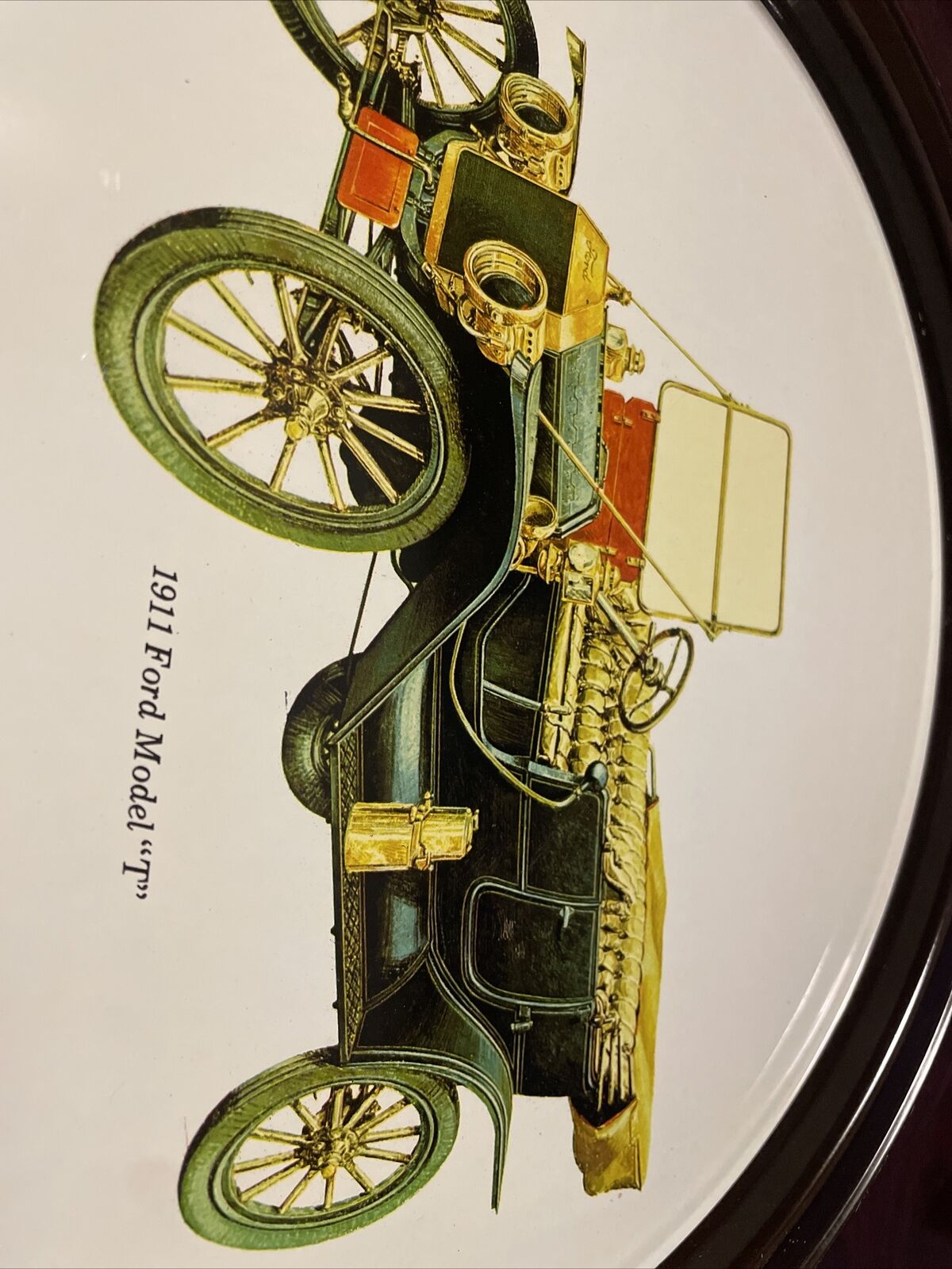 Set of 6 Vintage Auto Tin Trays