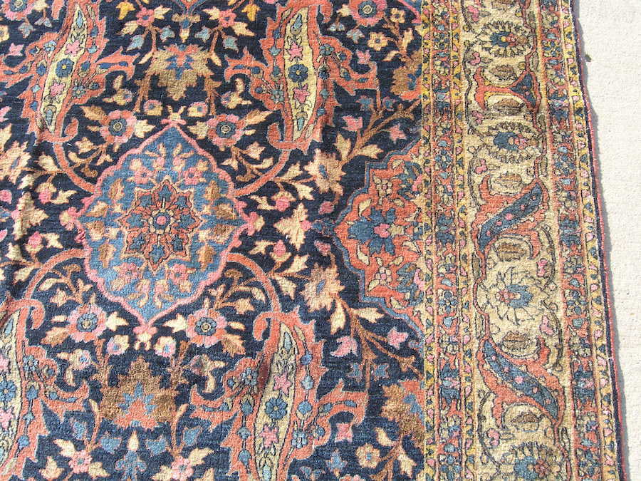 1800s Isfahan Ahmad Agha Oriental Rug 54x88