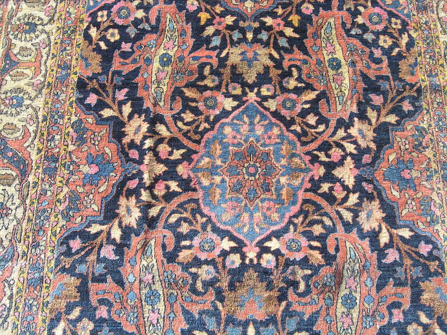 1800s Isfahan Ahmad Agha Oriental Rug 54x88