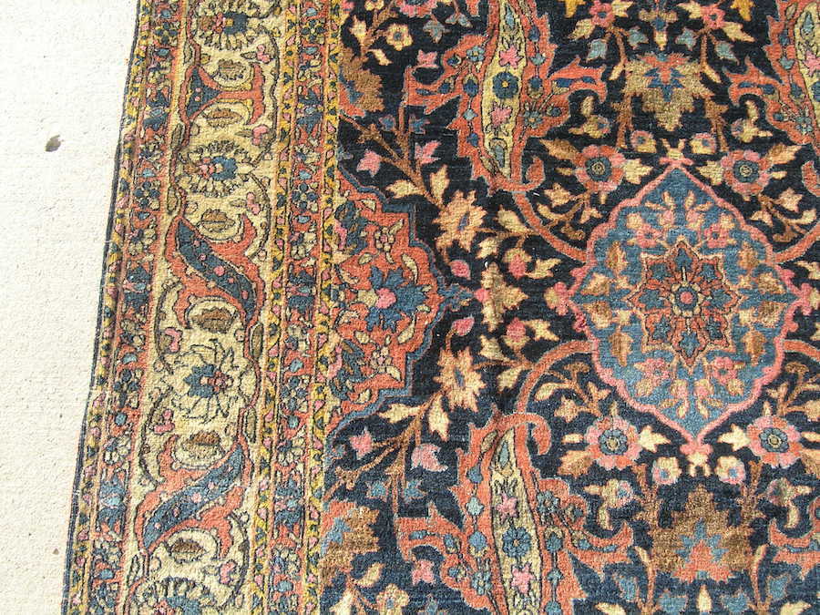 1800s Isfahan Ahmad Agha Oriental Rug 54x88