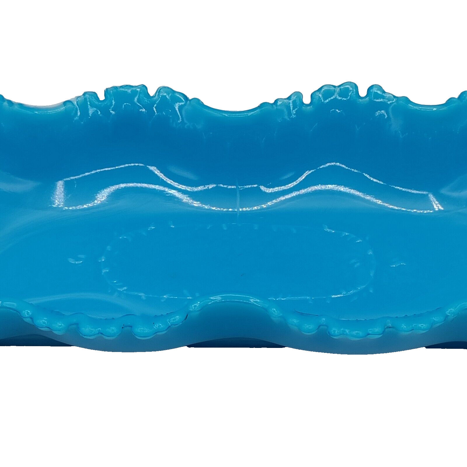 Victorian Blue Ruffled Edge Perfume Tray