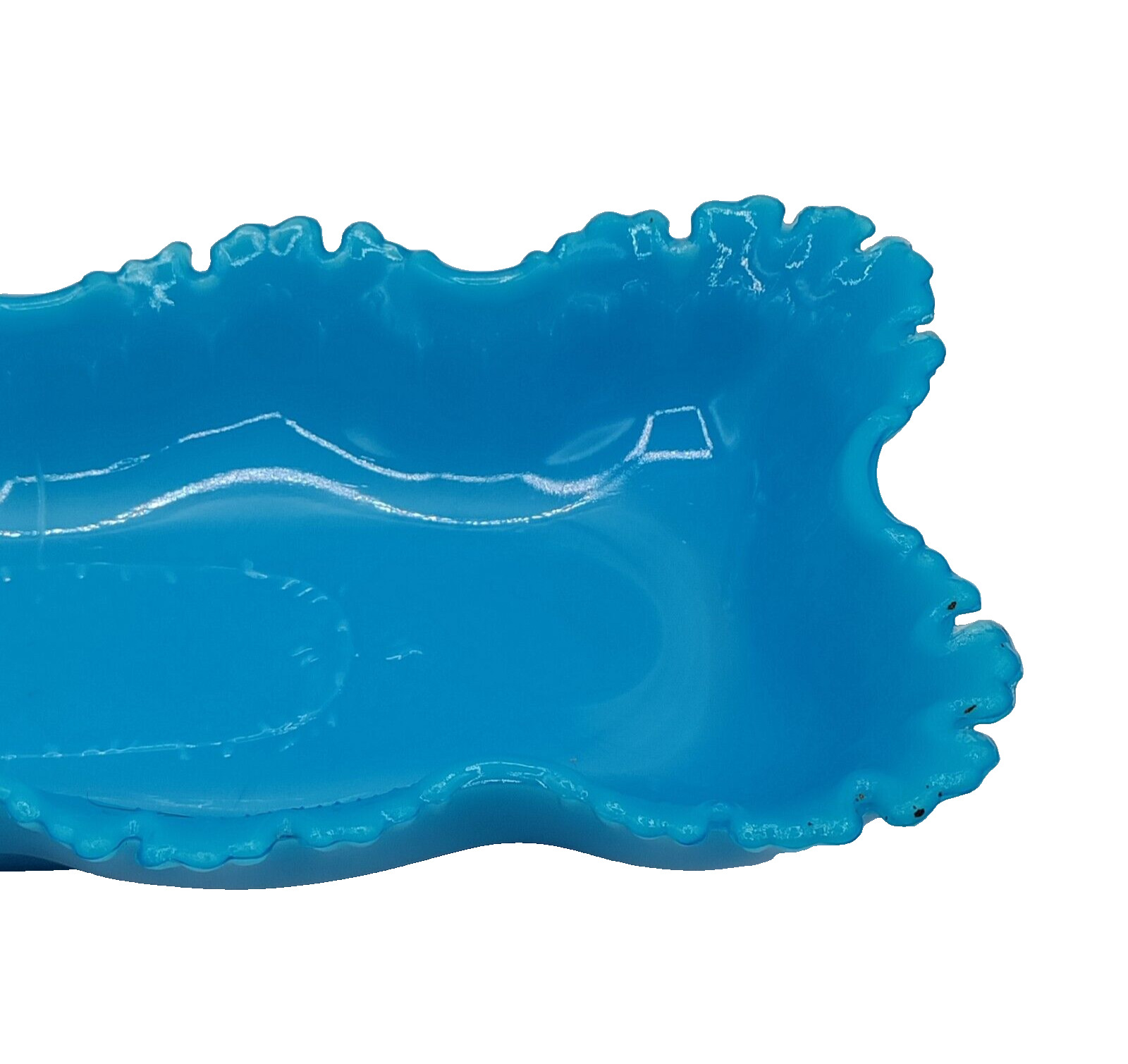 Victorian Blue Ruffled Edge Perfume Tray