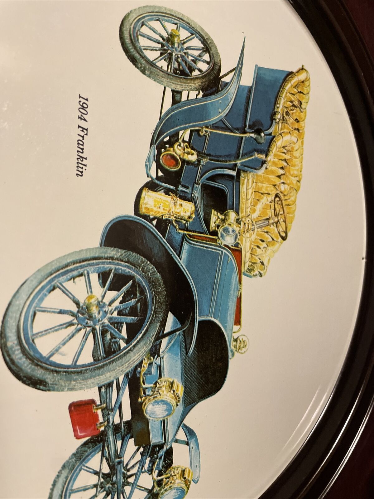 Set of 6 Vintage Auto Tin Trays