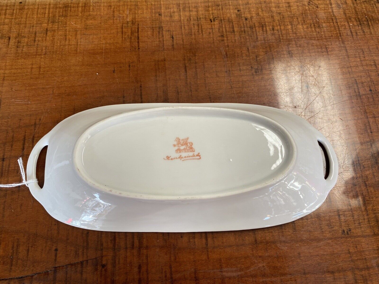 Antique Prussian Floral Celery Tray, Early 1900s
