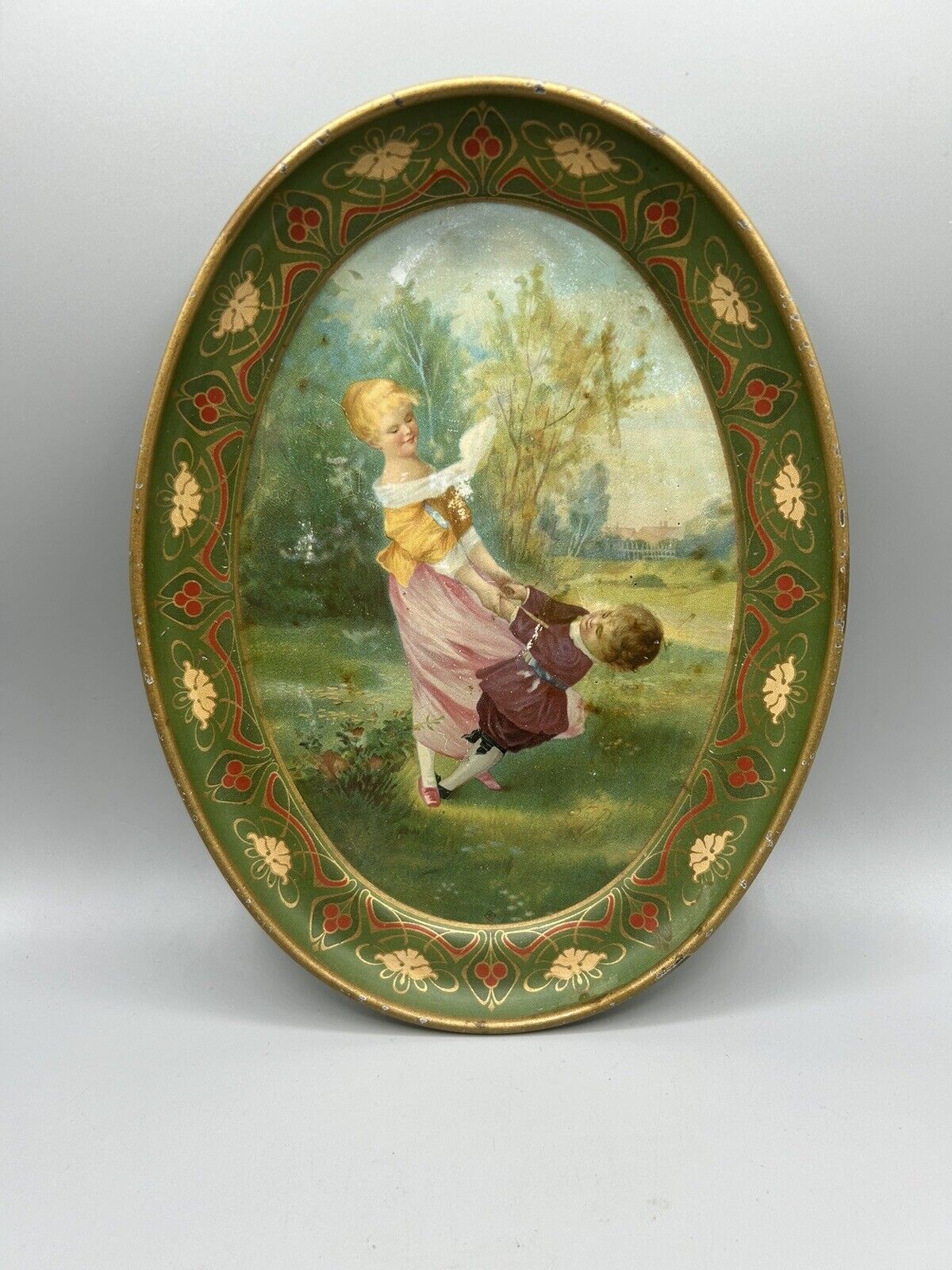 Art Nouveau Children's Tray, Early 1900s, 9.5" X 7