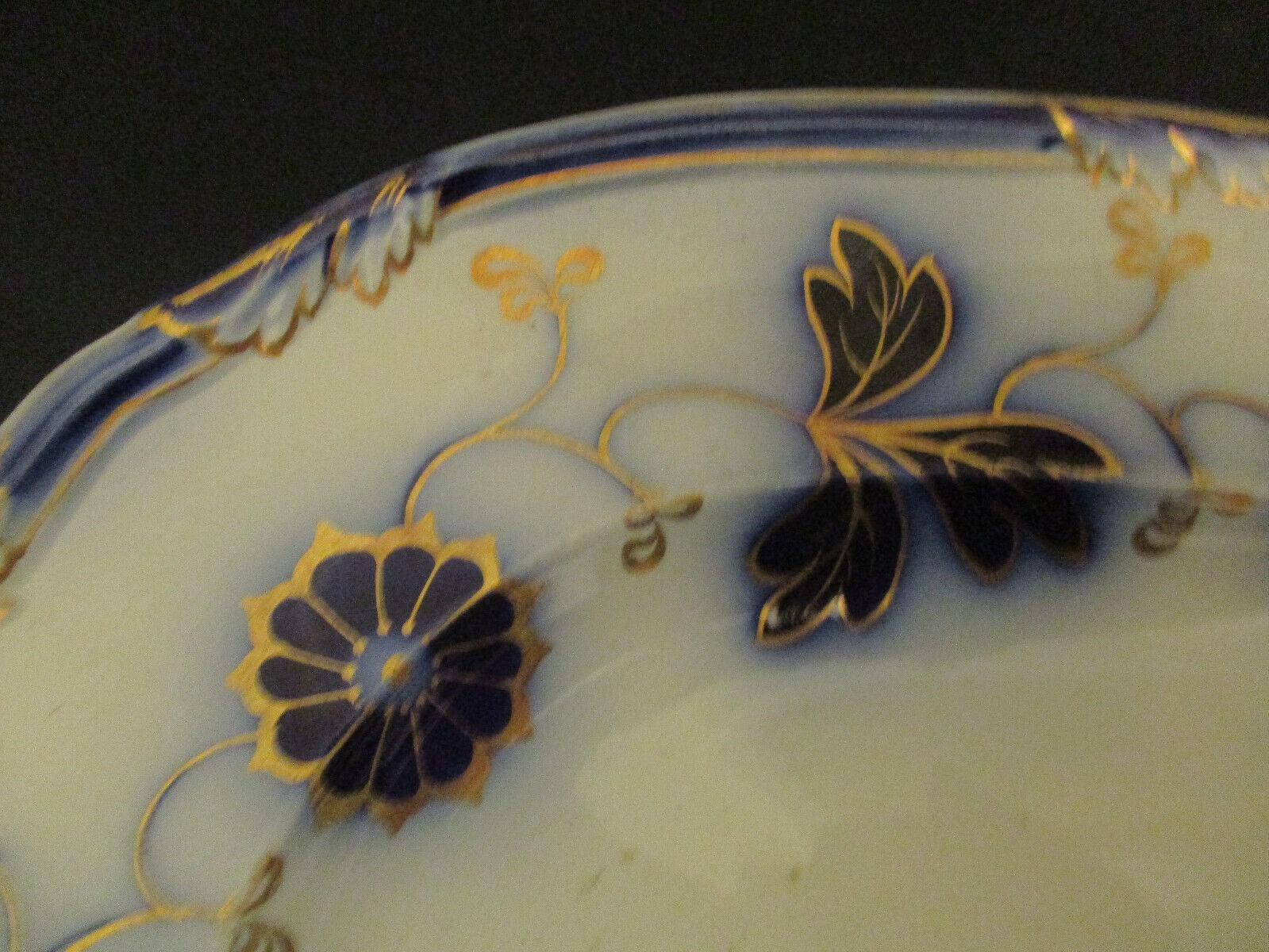 Charles Meigh 15" Floral Flow Blue Platter