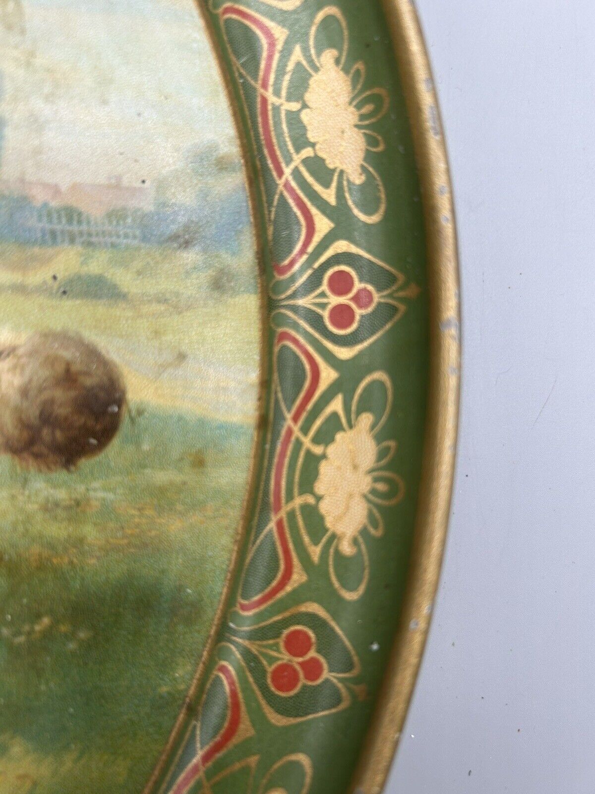 Art Nouveau Children's Tray, Early 1900s, 9.5" X 7