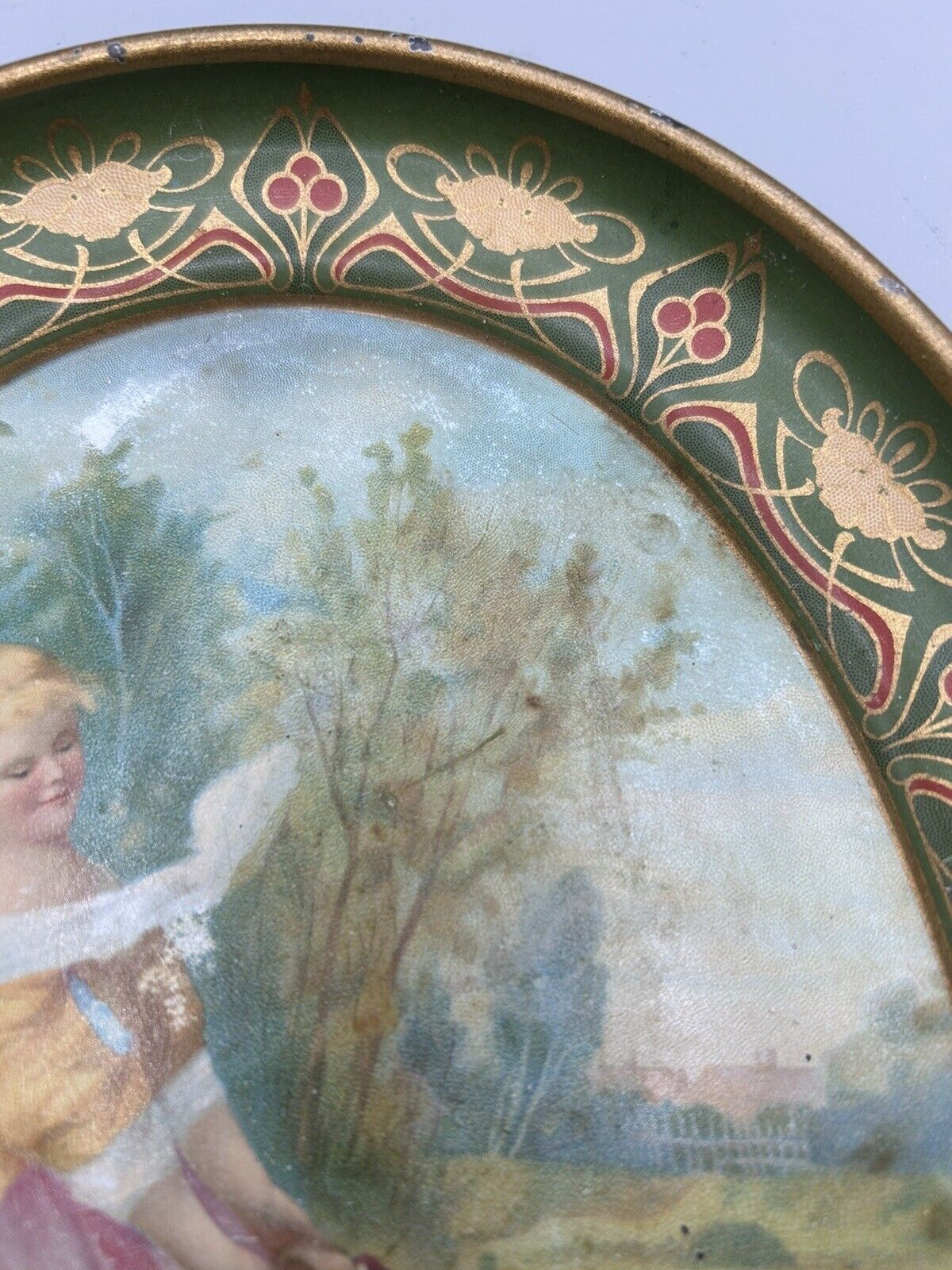 Art Nouveau Children's Tray, Early 1900s, 9.5" X 7