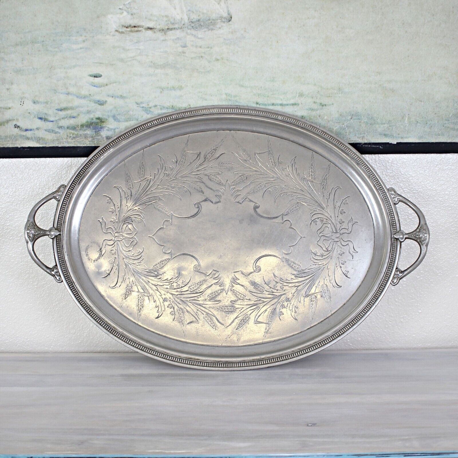Simpson Hall Miller Antique Treble Plate Tray