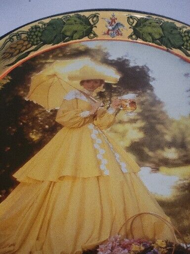 Vintage Budweiser Beer Tray with Woman in Yellow