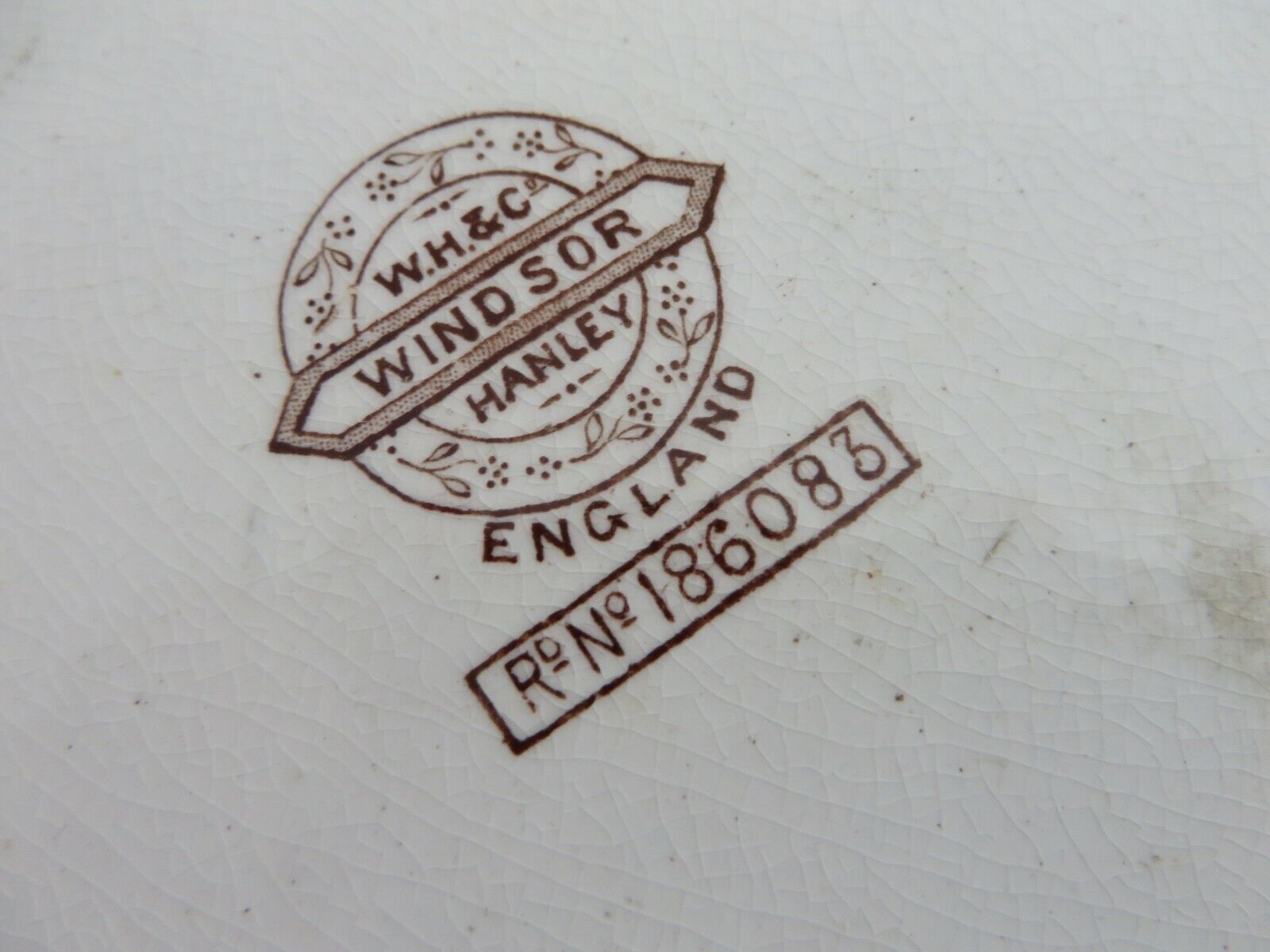 1800s W.H.&C. Antique Transfer Platter, Windsor