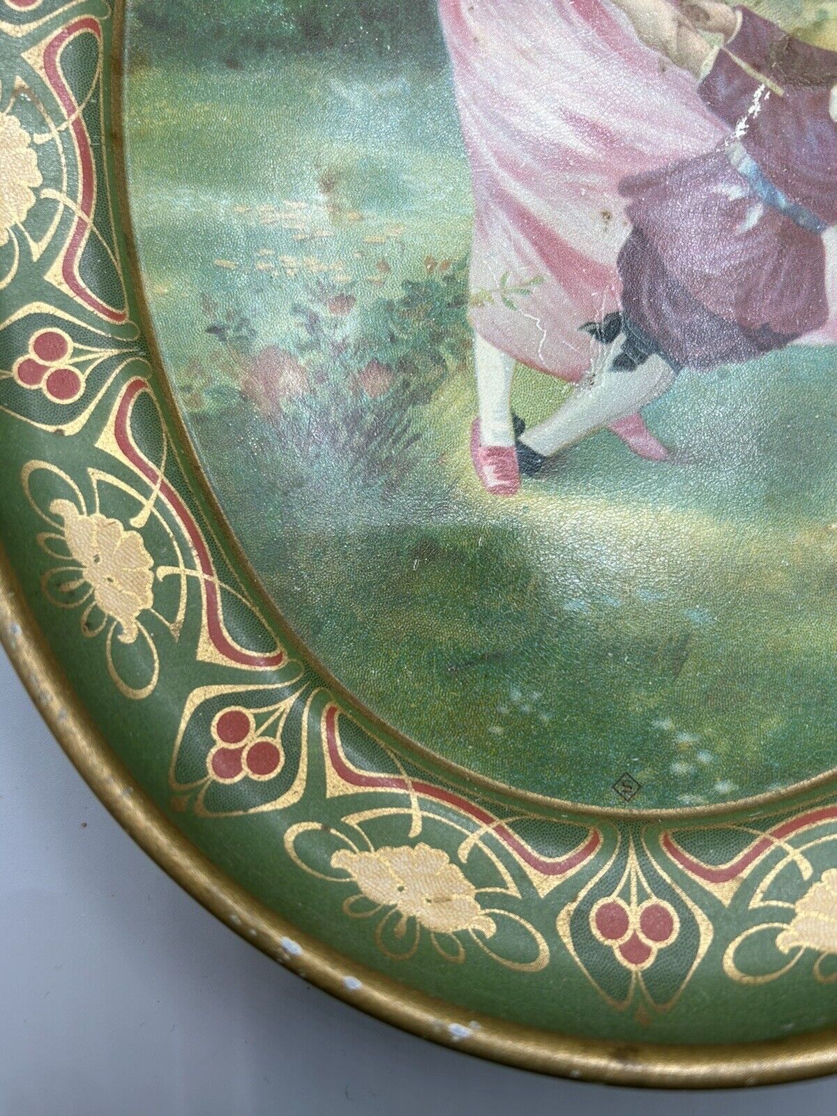 Art Nouveau Children's Tray, Early 1900s, 9.5" X 7