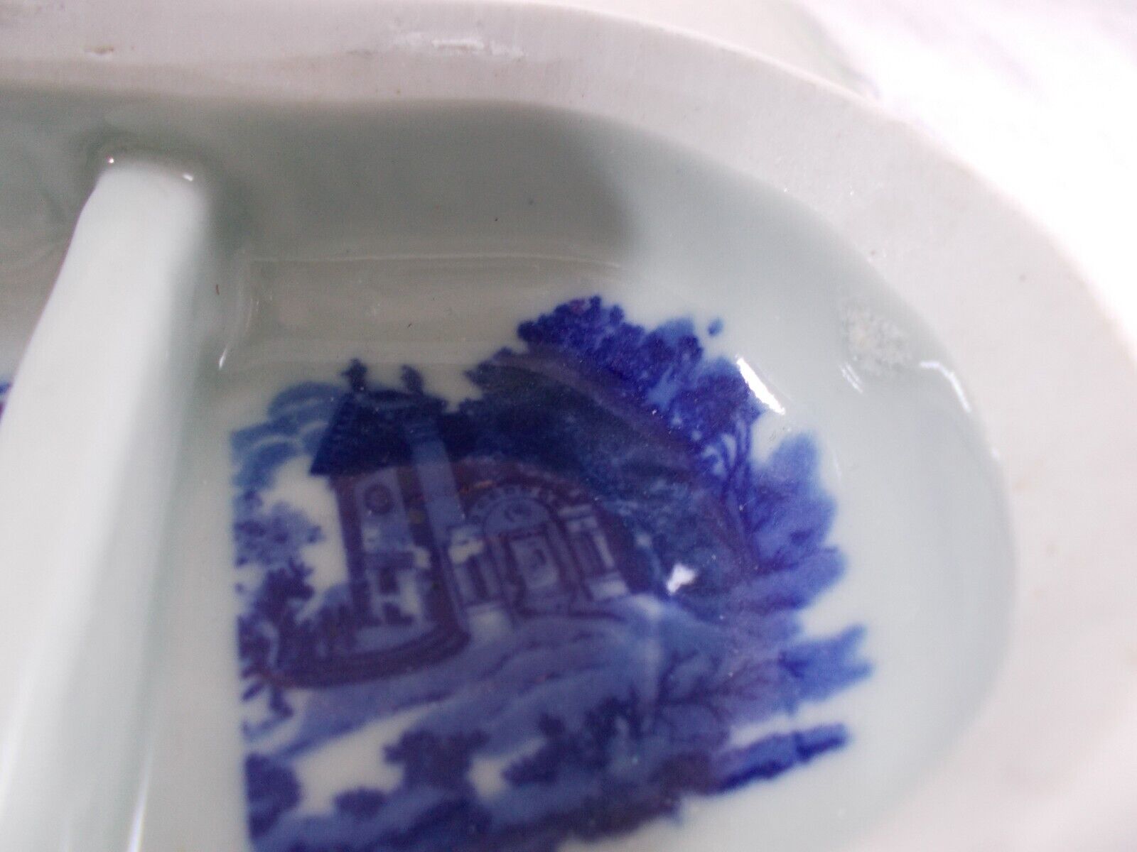 Victorian Flow Blue Ironstone Vanity Dish Tray