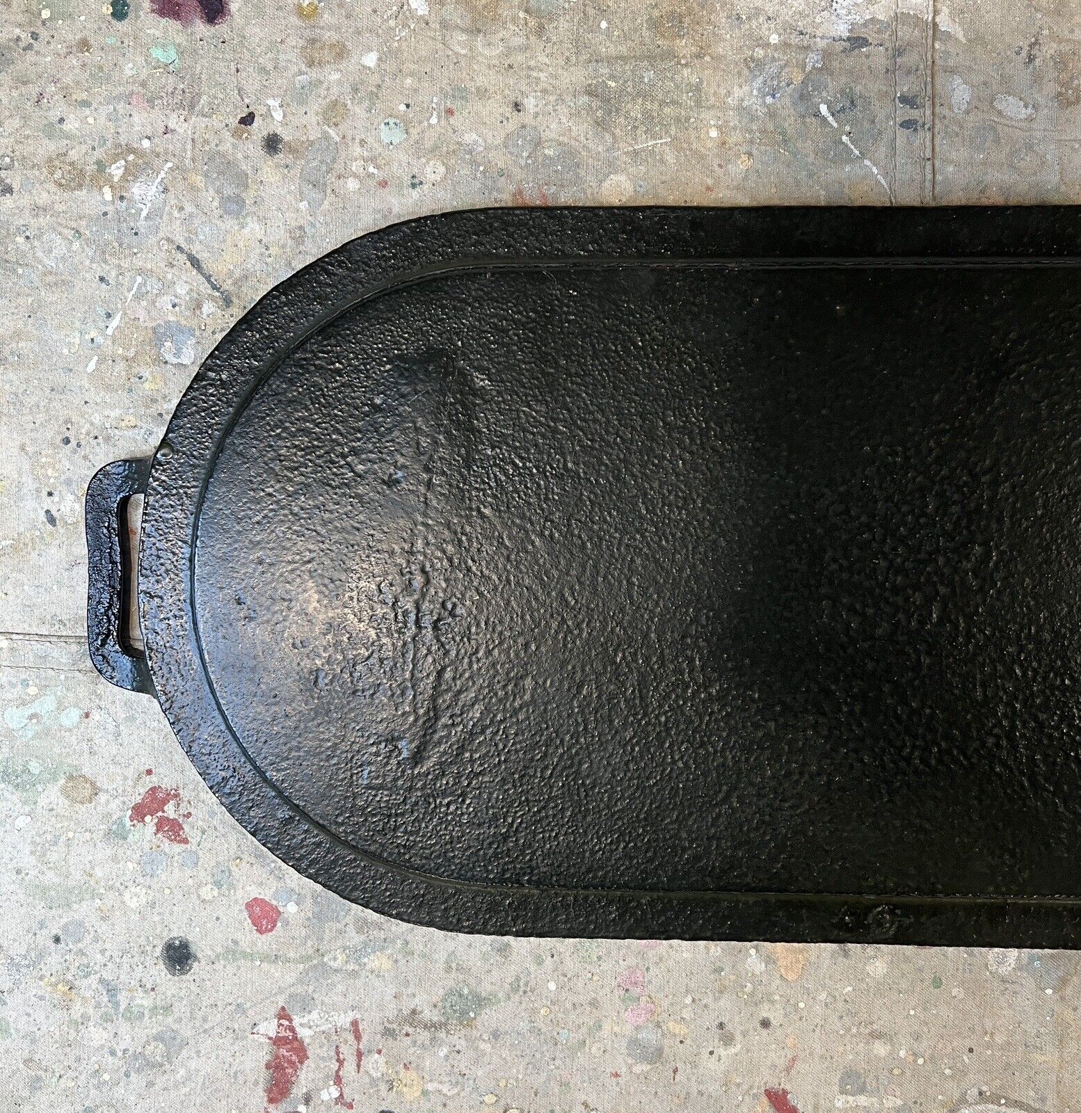 Antique Federal Cast Iron Serving Tray, Late 1800s