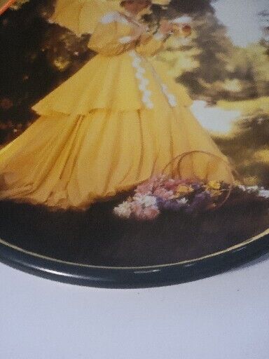 Vintage Budweiser Beer Tray with Woman in Yellow