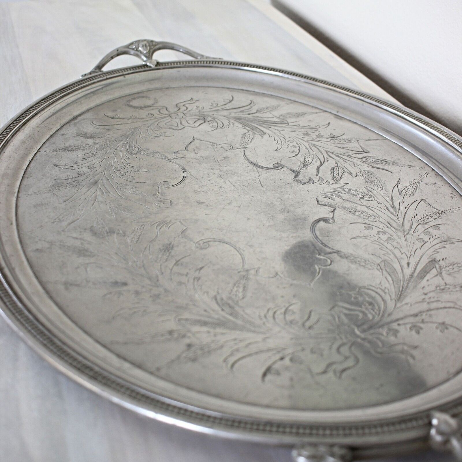 Simpson Hall Miller Antique Treble Plate Tray