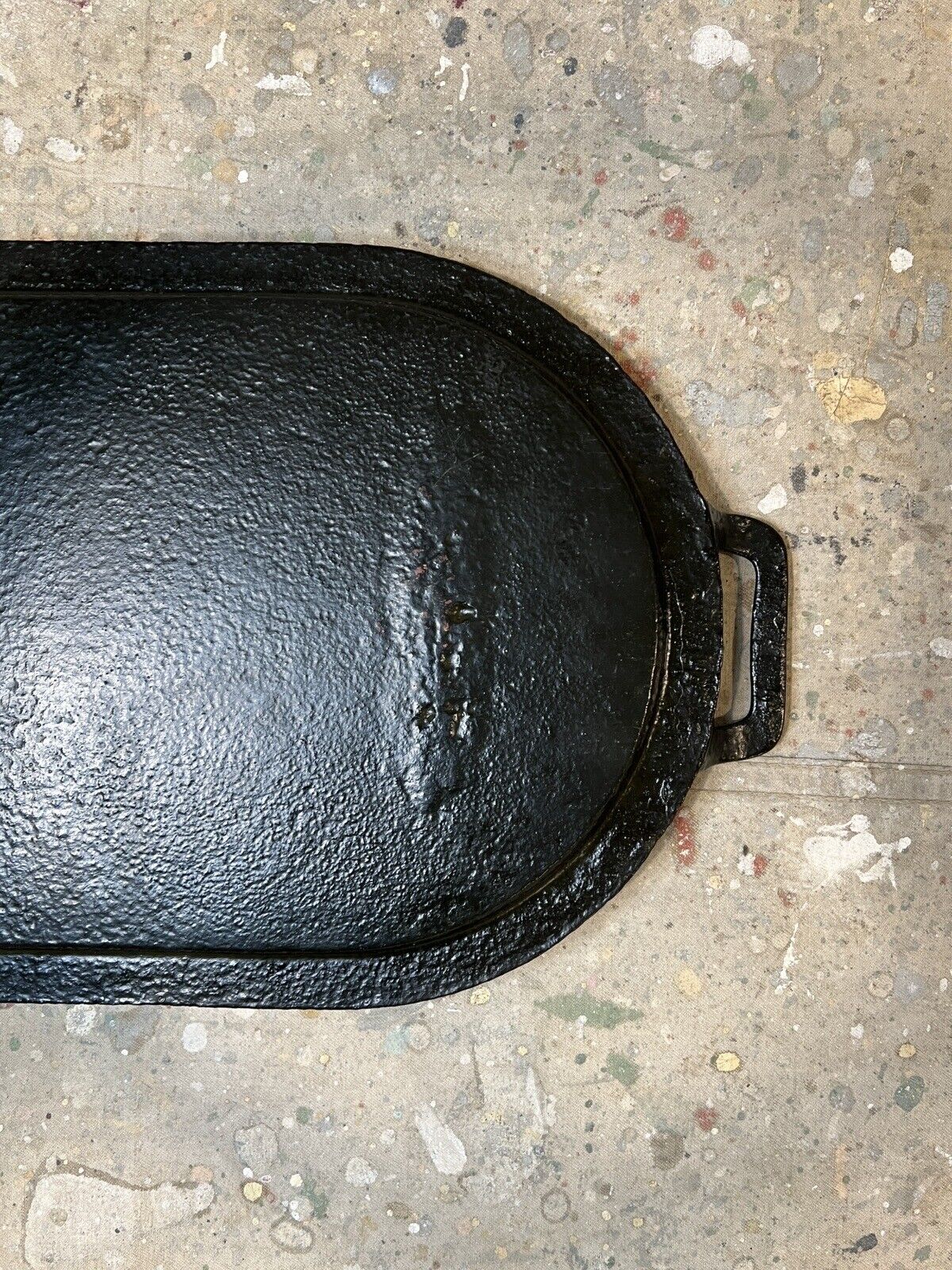 Antique Federal Cast Iron Serving Tray, Late 1800s