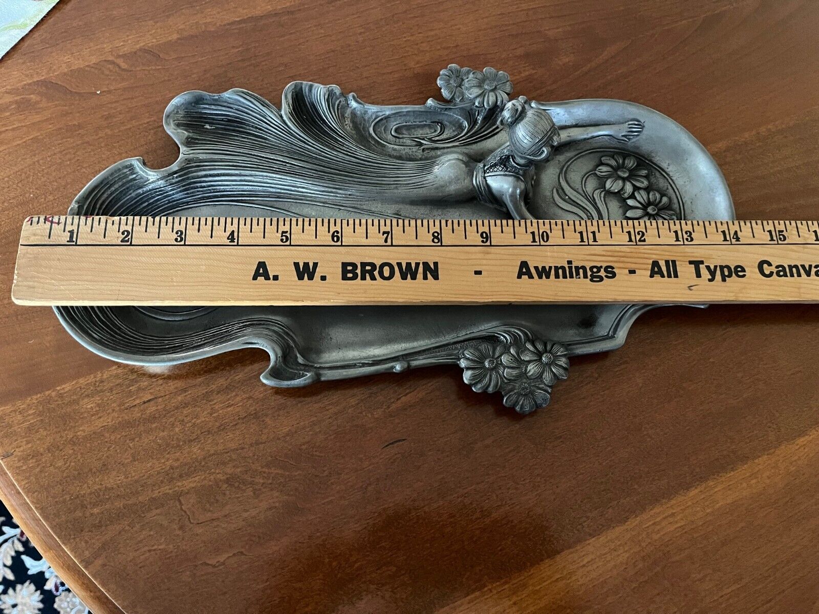 Art Nouveau Metal Dresser and Calling Card Tray