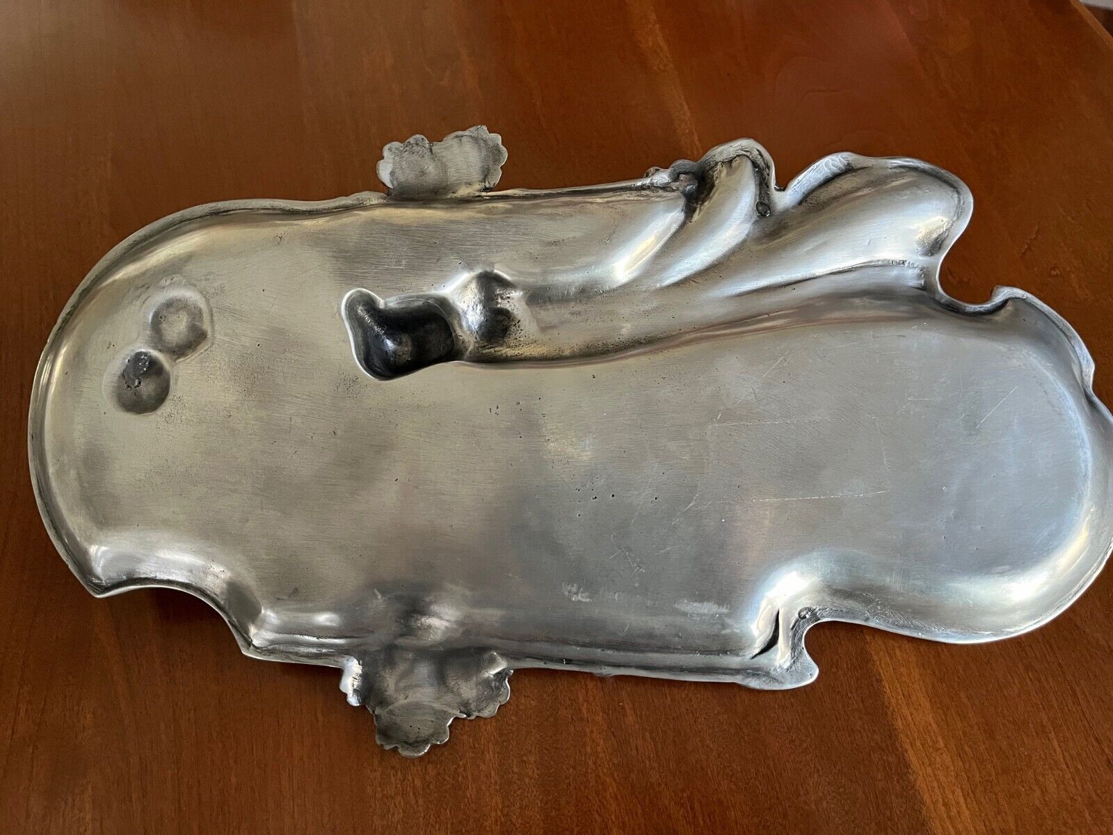 Art Nouveau Metal Dresser and Calling Card Tray