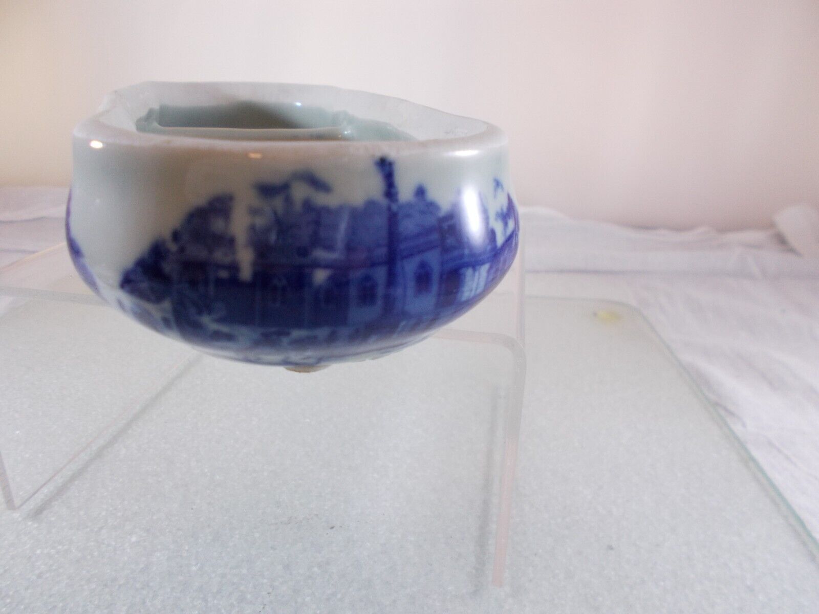 Victorian Flow Blue Ironstone Vanity Dish Tray