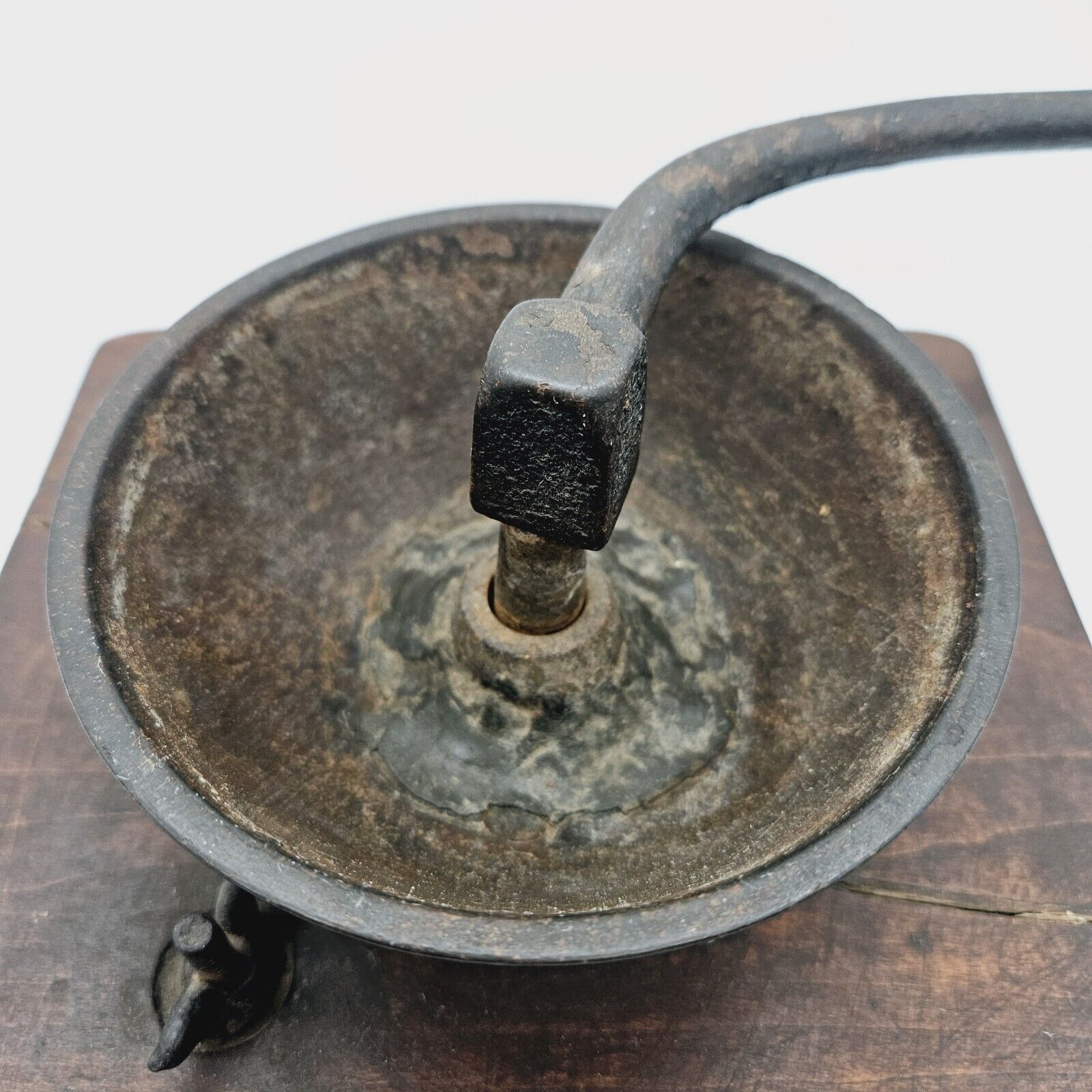 1800s Antique Dovetail Wood Coffee Grinder