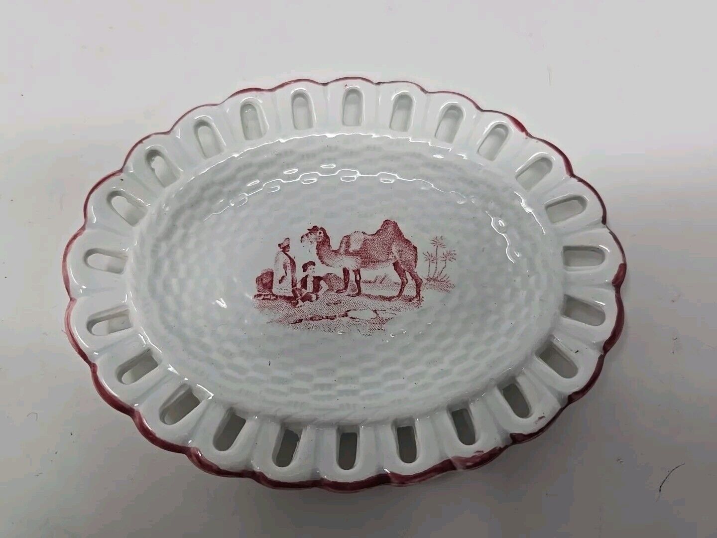 Early 1800s Pearlware Miniature Chestnut Basket