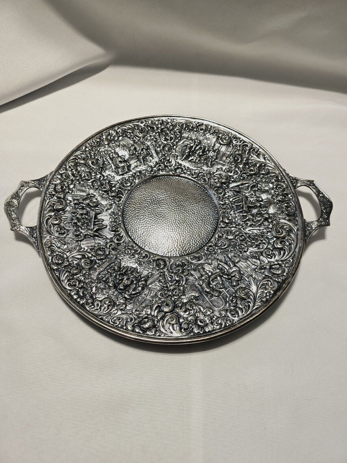 Decorative Late 1800s Barbour Silverplate Tray