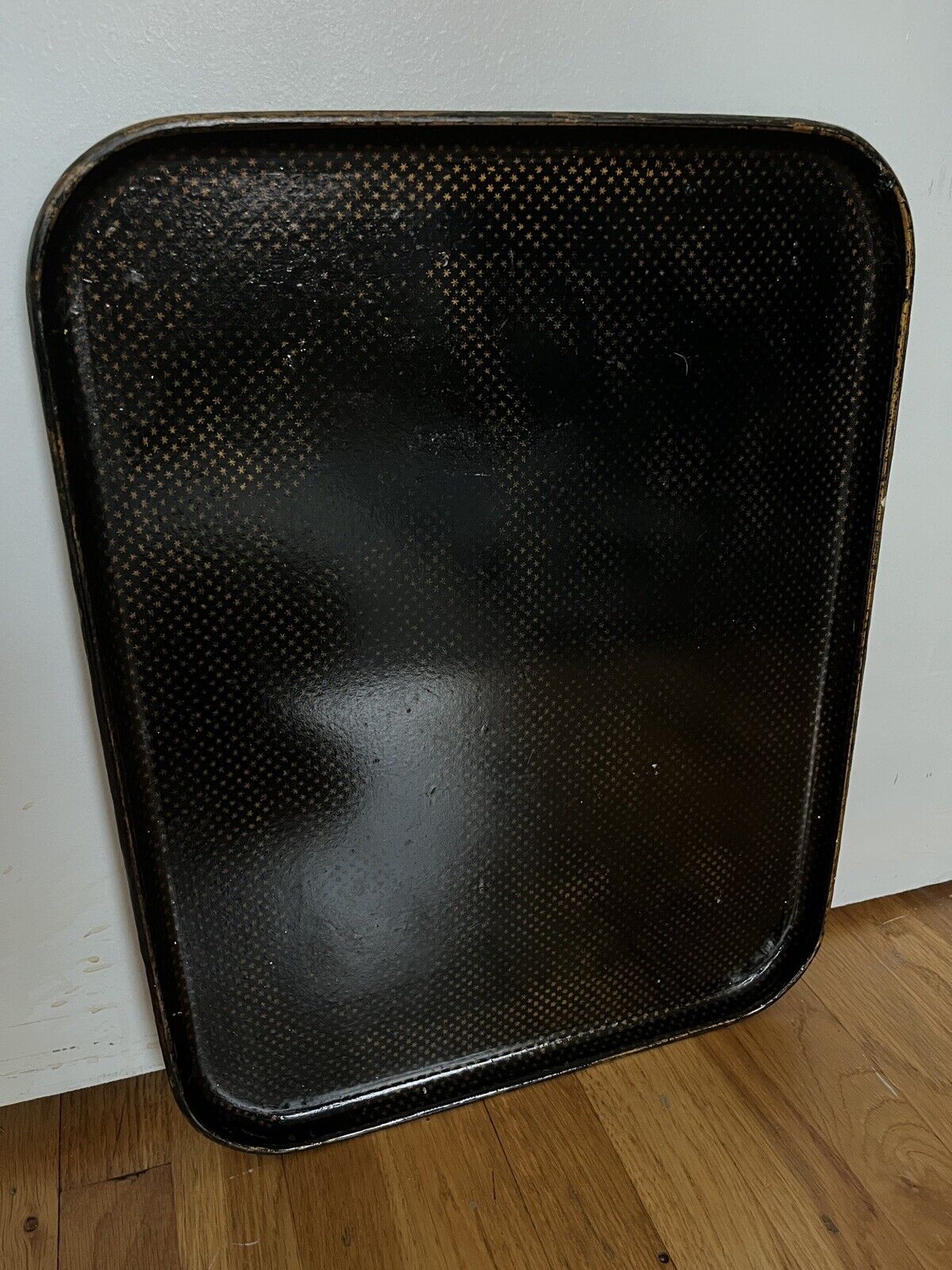 Large 1800s French Empire Black & Gold Tray