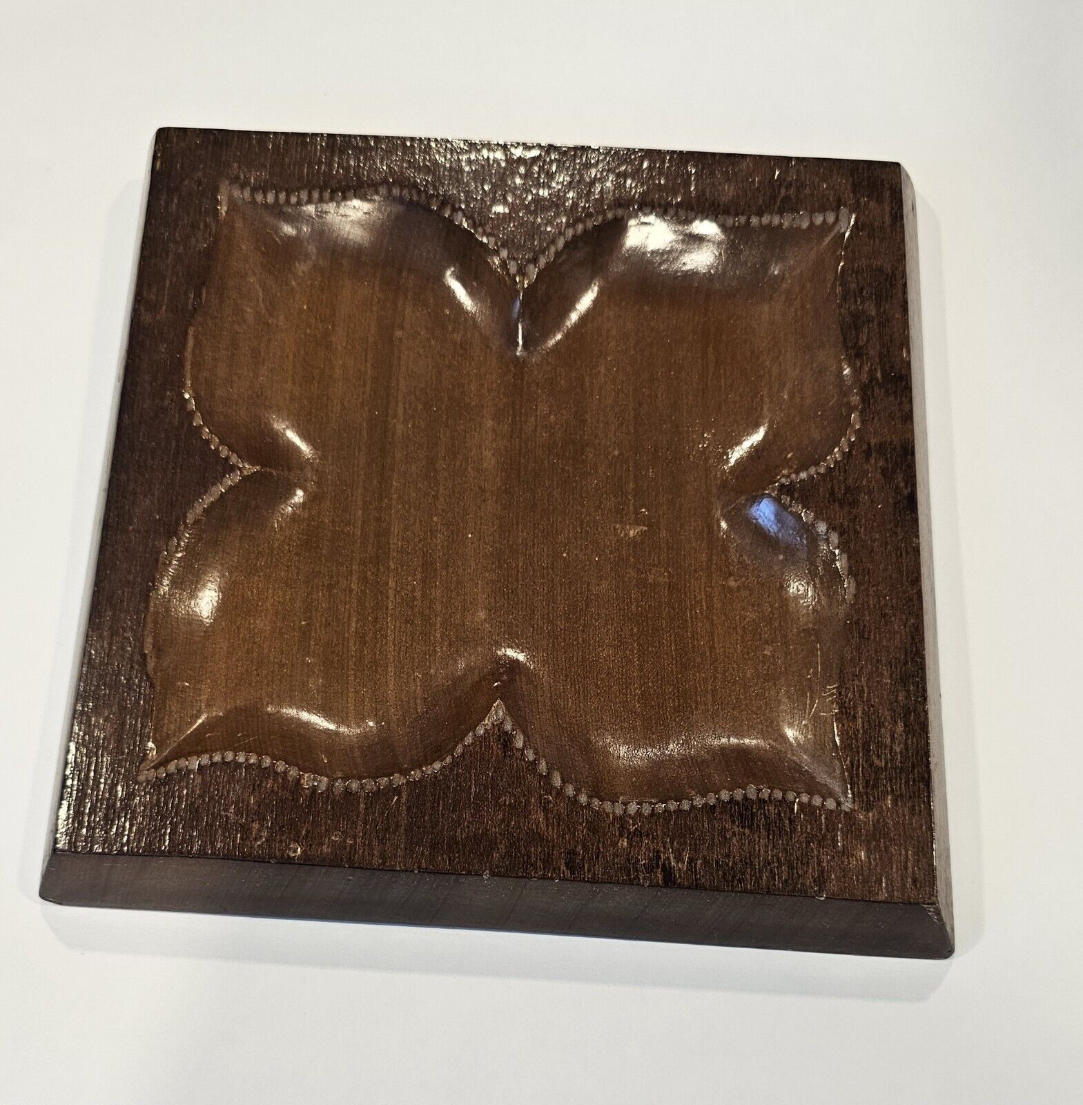 Carved Wood Dresser Tray from 1886