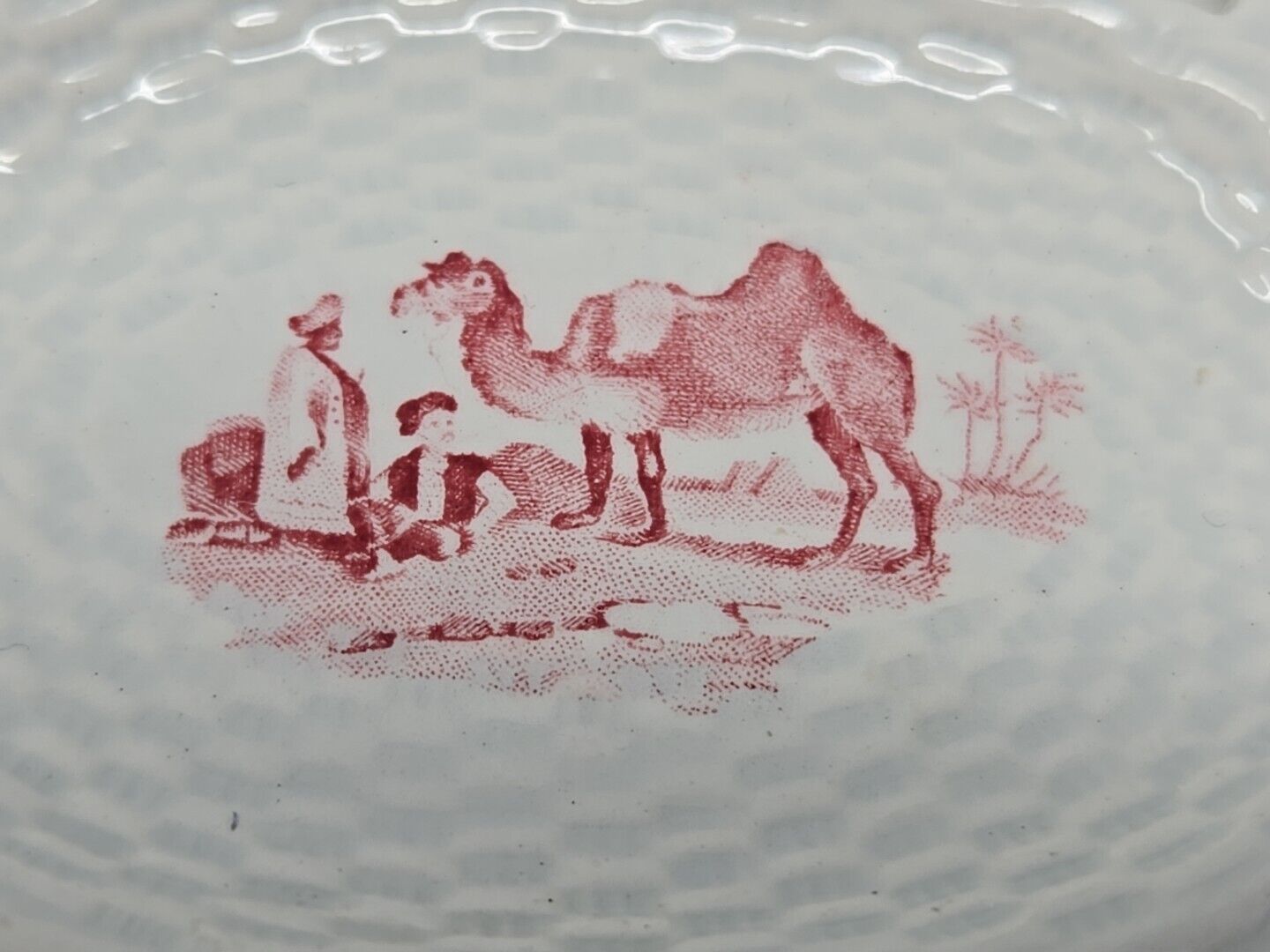 Early 1800s Pearlware Miniature Chestnut Basket