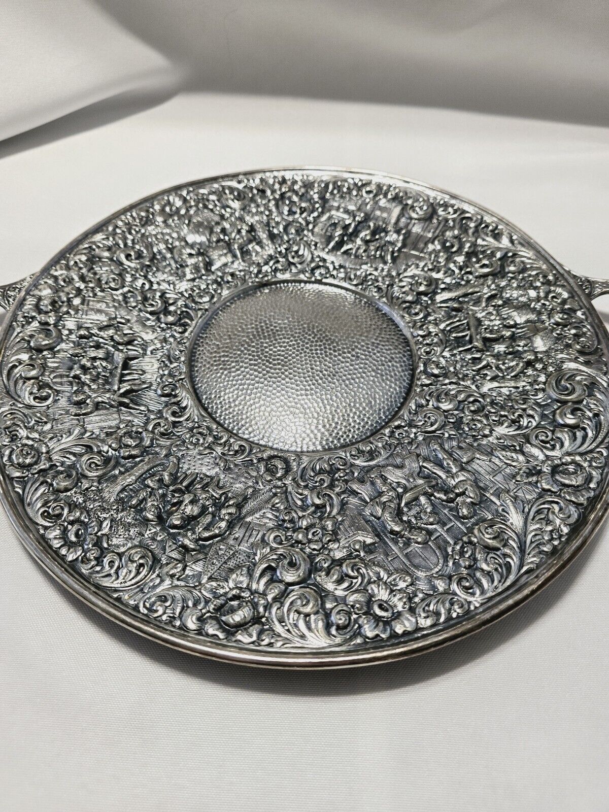 Decorative Late 1800s Barbour Silverplate Tray
