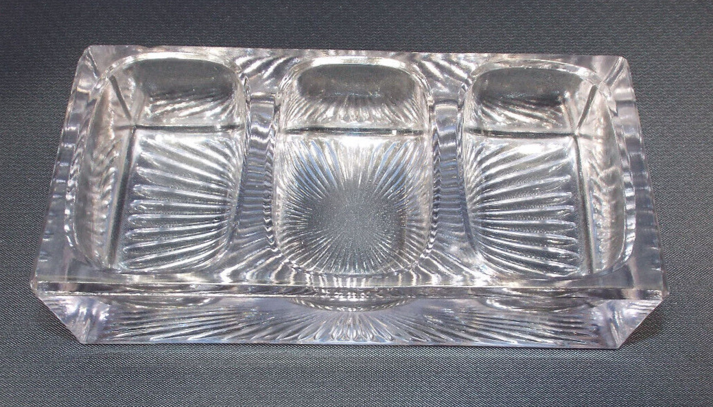 Victorian Era Vaseline Glass Trinket Dish