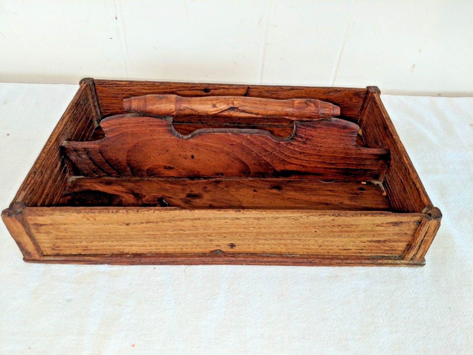 Antique 1800s Divided Cutlery Tray Box