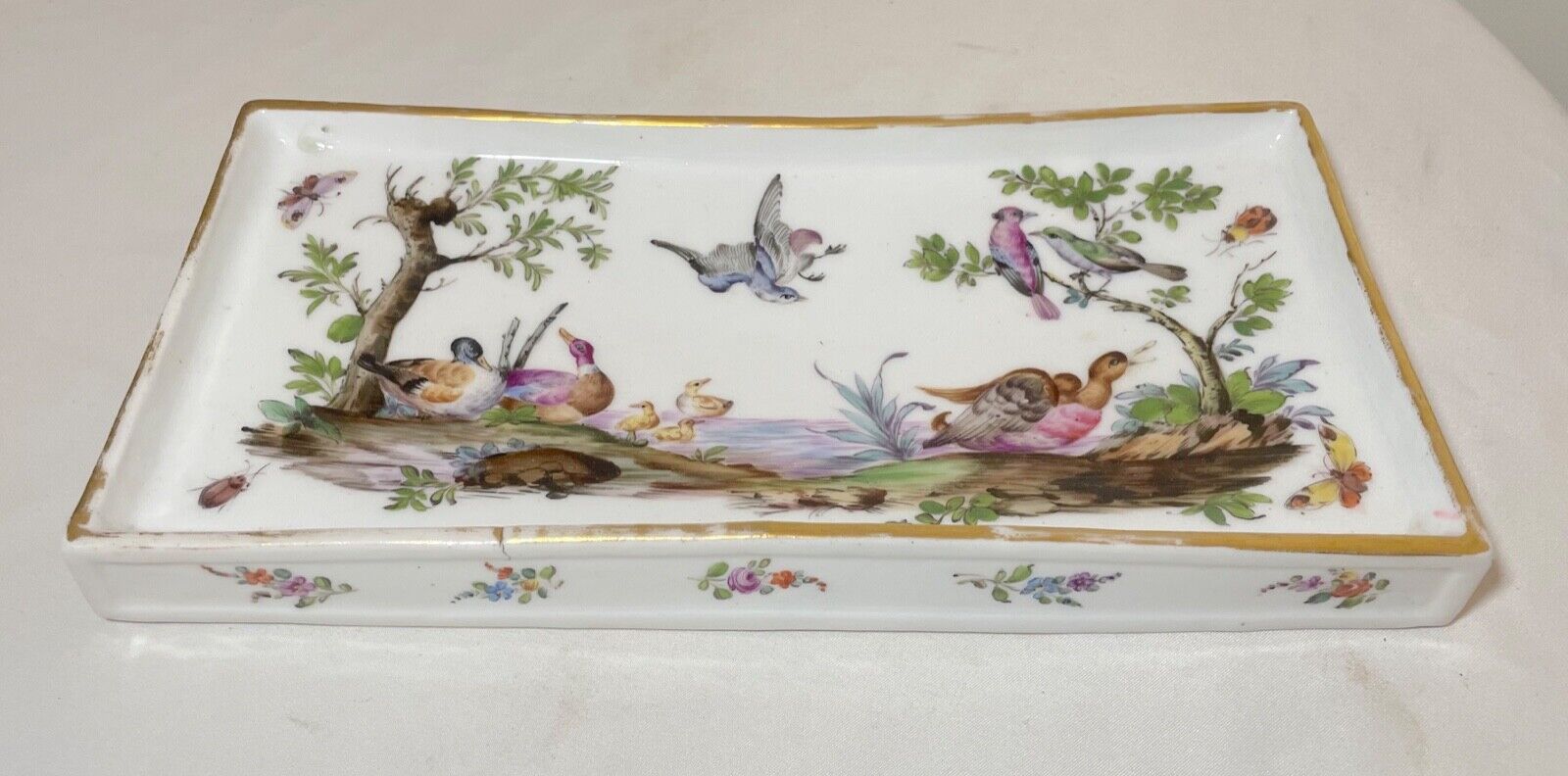 French 1800s Samson & Co. Porcelain Jewelry Tray