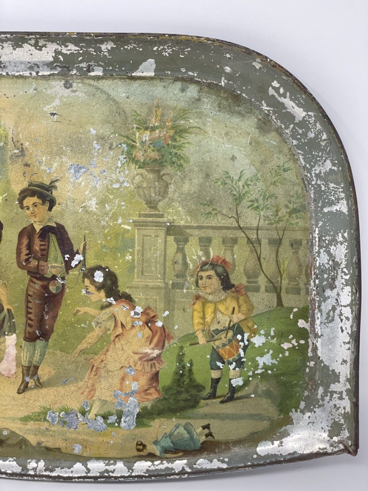 Victorian Children's Tray with Dancing Goat Litho