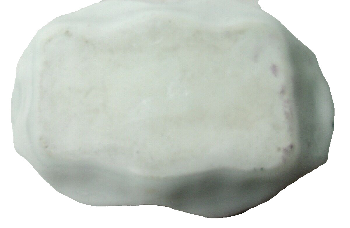 1800s Small Shallow Scalloped Porcelain Pin Tray