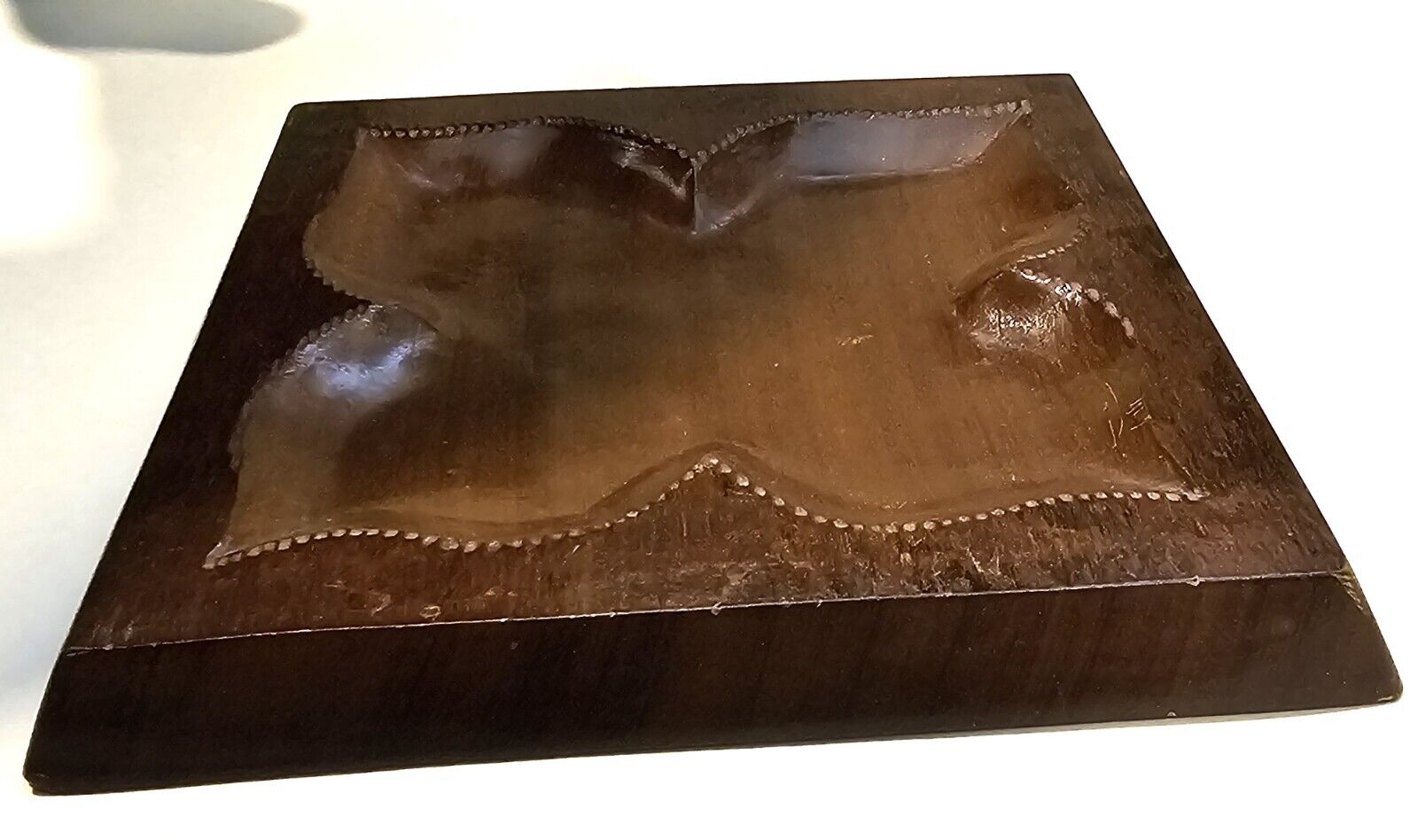 Carved Wood Dresser Tray from 1886