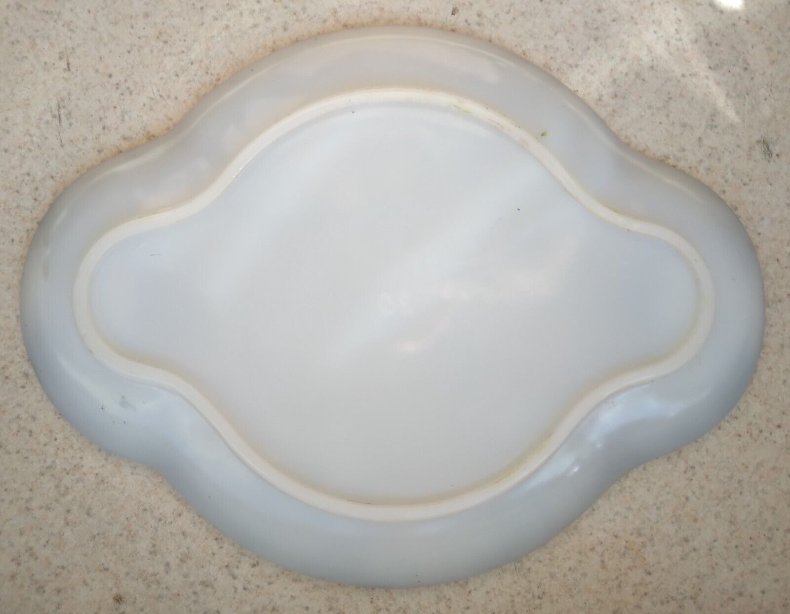 Victorian Milk Glass Tray by Dithridge & Co