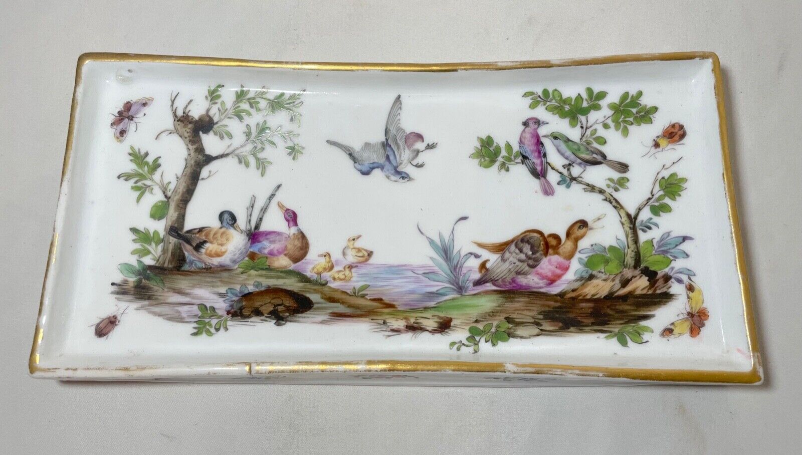 French 1800s Samson & Co. Porcelain Jewelry Tray