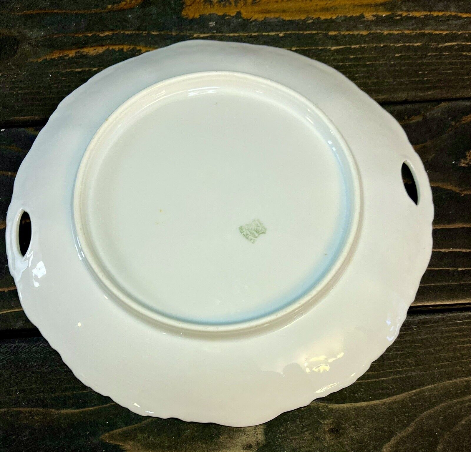 Antique Weimar Porcelain Blue Floral Tray
