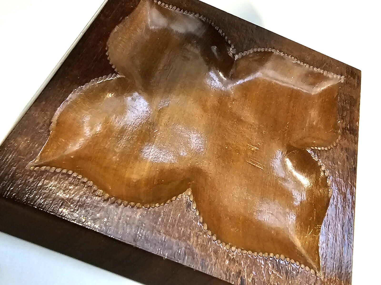 Carved Wood Dresser Tray from 1886