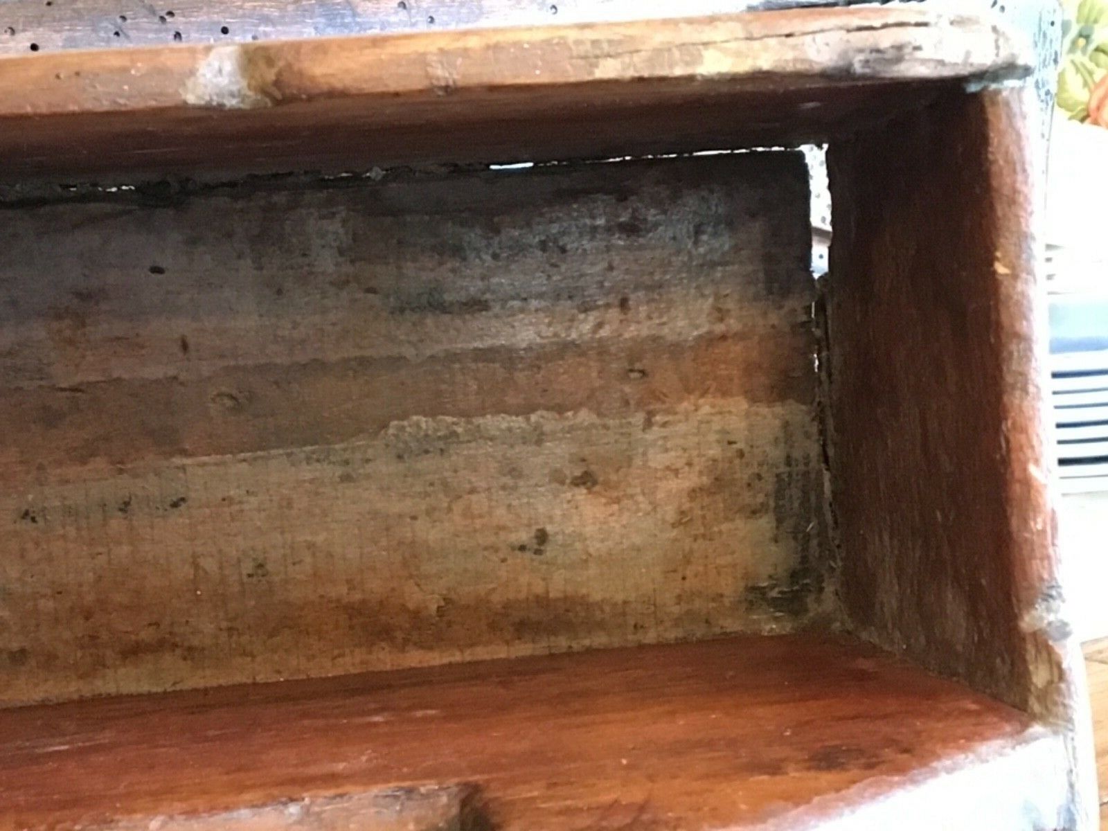 Vintage Handcrafted Wooden Utility Tray from 1800s